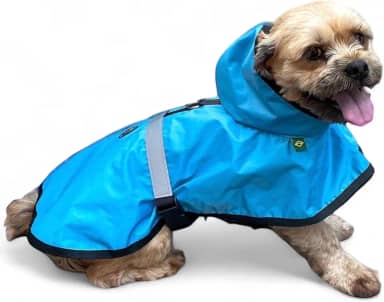 WAY PET Capa de Chuva Refletiva para Cachorros, 100% Nylon, Ajustável, com Capuz, Roupas de Chuva para Cães, Segurança e Conforto para Cachorros (Grande, MACHO)