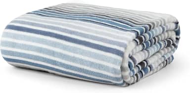 Cobertor Casal Manta Microfibra Fleece 01 Peça (Toque Aveludado) - Pop Listrado Azul