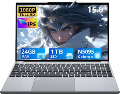 Laptop de 15,6 polegadas, laptop para jogos, laptops SSD de 24 GB 1 TB, laptop N5095, laptops tradicionais, abertura de ângulo de 180, teclado retroiluminado com desbloqueio de impressão digital, 1920