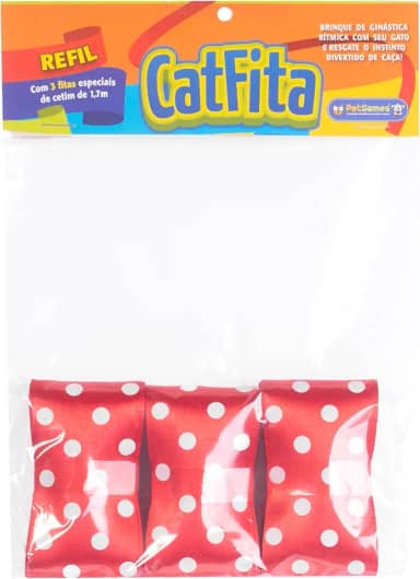 PETGAMES Cat Fita Pet Games - Refil Com 3 Unidades Brinquedo Ocupacional Varinha Para Gatos