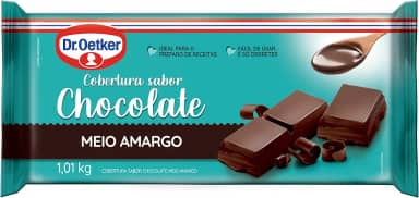 Dr.Oetker Dr. Oetker Cobertura Em Barra Sabor Chocolate Meio Amargo Para Recheio E Cobertura De Bolos Tortas Pão De Mel Doces E Sobremesas Basta Derreter 1Kg