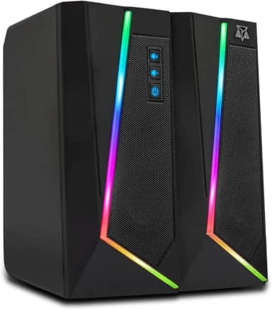 Caixa De Som Adamantiun Nirvan S10a P2 3.5mm Estéreo 2.5 3W*2 RGB Preto