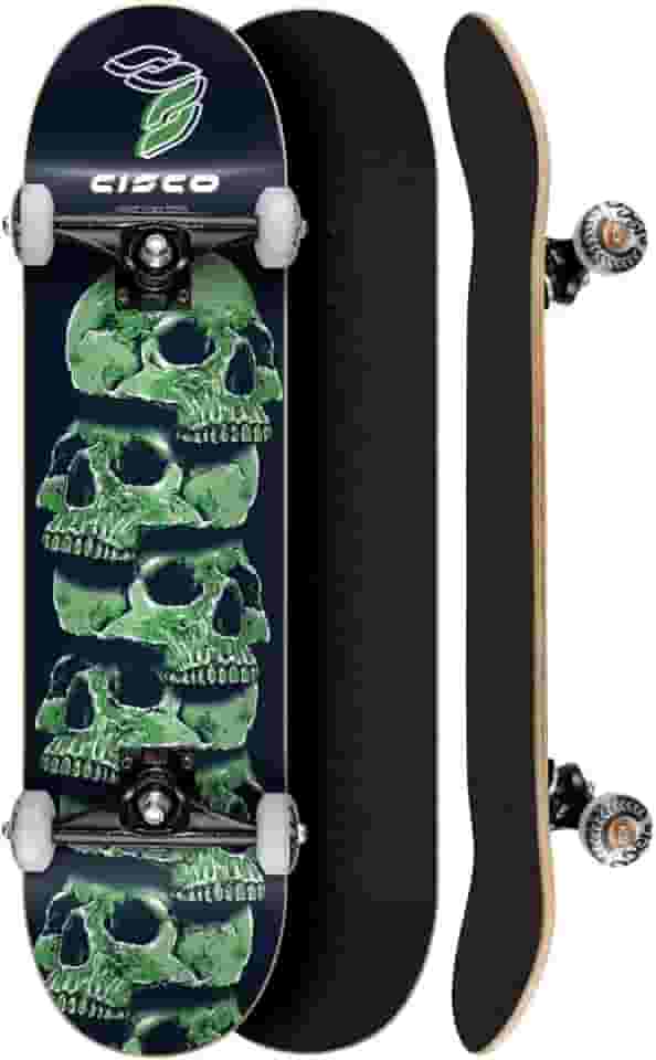 Skate Montado Profissional Cisco Skull Green 7.75' - Abec 7