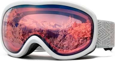 AVV Óculos de esqui OTG para homens e mulheres com lente de camada dupla anti-embaçamento, óculos de neve UV400 para snowboarding, snowmobile, patinação