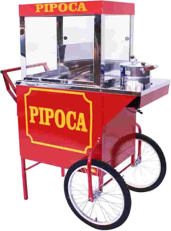 Carrinho de pipoca retro elétrico doce e salgada com resistência elétrica 110 Ou 220 Mod 4246