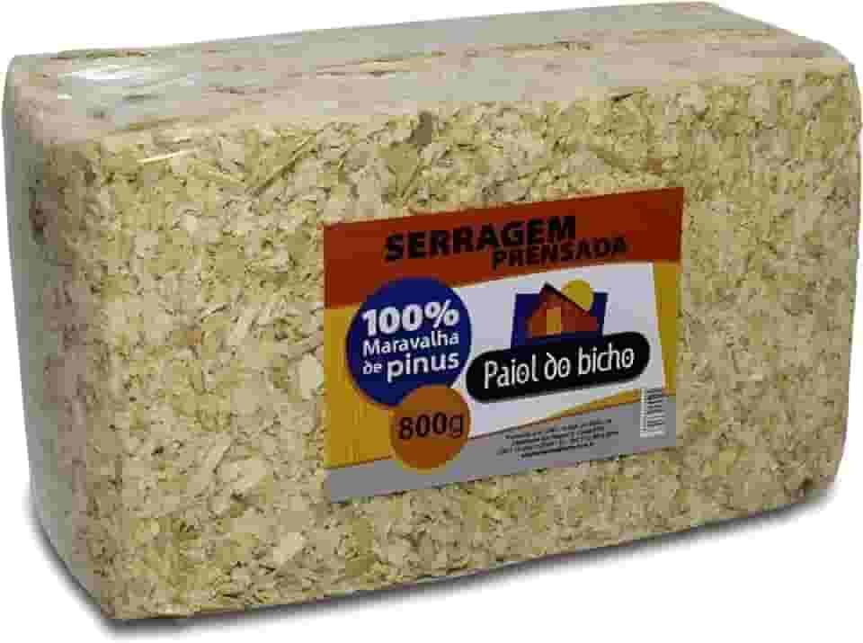 Serragem Maravalha Prensada Para Hamster Roedores Aves e Compostagem 800g