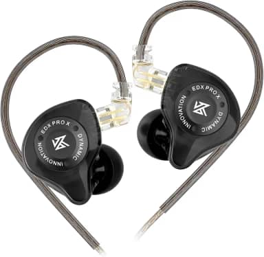 Fone De Ouvido Profissional KZ EDX Pro X Intra-auricular, Driver Dinâmico Magnético Composto de 10mm, Cabo Substituível, Original - Perfeito para Cantores e Músicos - AlverSun