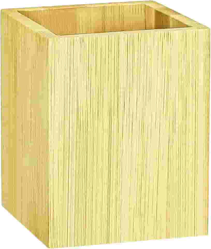 Useekoo Suporte de lápis de madeira para mesa, organizadores e acessórios de mesa de escritório de bambu, organizador de pincéis de maquiagem com controle remoto para bancada de banheiro, casa, escola