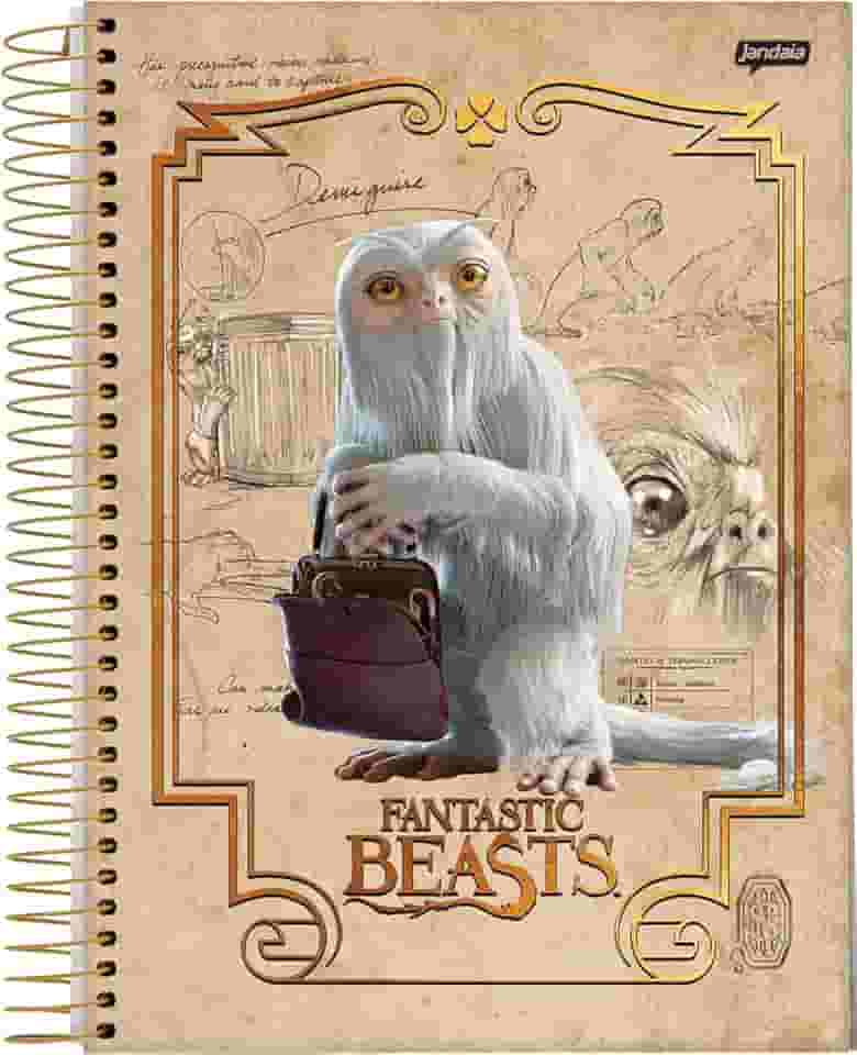 Caderno Espiral Univ CD 10 Matérias 160 Fls Animais Fantasticos Demiguise FSC - Jandaia