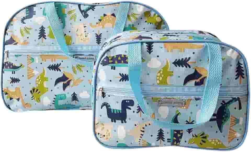 Kit 2 Mala Maternidade Grande Menino Bolsa Maternidade Bebe Dinossauro Alça Ombro Reforçada Passeio