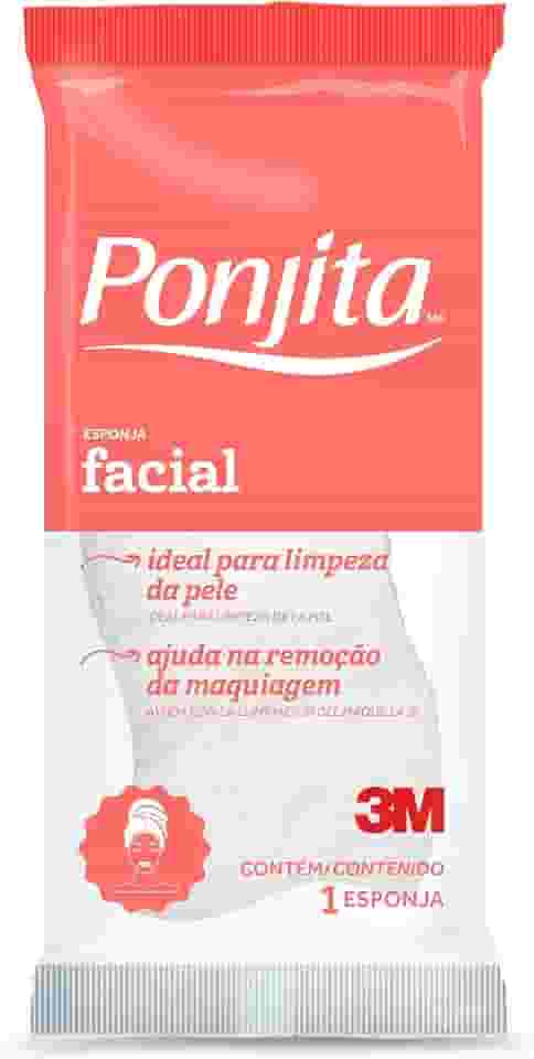 Ponjita, 3M, Esponja Facial Suave, Branca