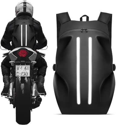 Mochila de motocicleta masculina, à prova d'água, para capacete, refletiva, bolsa para capacete