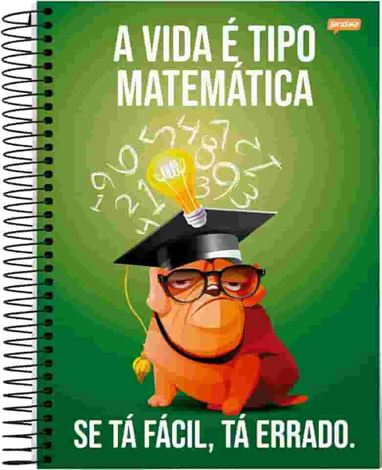 Jandaia - Caderno Espiral Universitário CD 10 Matérias 160 Fls Insano Matemática FSC