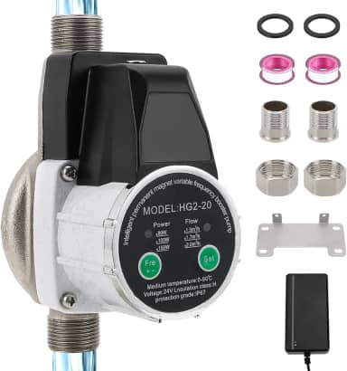 Bomba Pressurizadora de Água, 300W, 2100L/h, 100-240V, Automática, Ajustável, Silenciosa