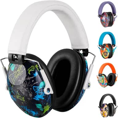 Fone Abafador de Ruídos Autismo Infantil Colorido Abafador de Som e Protetor Auditivo Para Crianças Autistas TEA Protetor Auricular - ALVATEC ATC® (CINZA, Tamanho único)