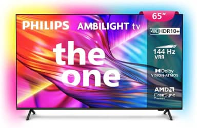 PHILIPS, Smart TV, Ambilight THE ONE 65' 4K 144 Hz, 65PUG8929/78, Google TV, P5, DTS Play-Fi, Freesync, Dolby Vision e Atmos, 40 WRMS