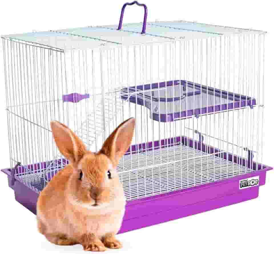 GAIOLA PARA COELHO PORQUINHO DA INDIA E CHINCHILA COM ANDAR LILÁS