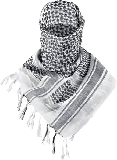 100% algodão cachecol militar Shemagh tático deserto Keffiyeh cabeça cachecol árabe com borla 109 x 109 cm