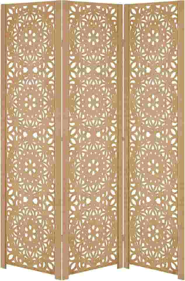 Biombo Divisoria Inteiro Divisor Separador de Ambiente Madeira MDF (3, Mandala)