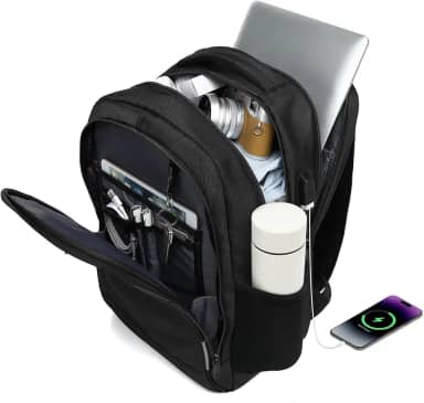 Mochila Grande para Notebook 17.3 Masculina Feminina,Mochila Backpack Executiva Antifurto, Reforçada, Saídas USB,Impermeável, Escolar, Faculdade, Trabalho,Viagem,Presente