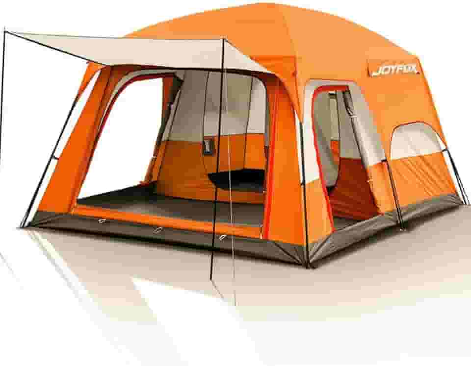 Barraca Camping Família Acampamento 8 10 Pessoas com Grande Varanda, 2 Quartos 1 Sala de Estar, Tenda Família à Prova D'água