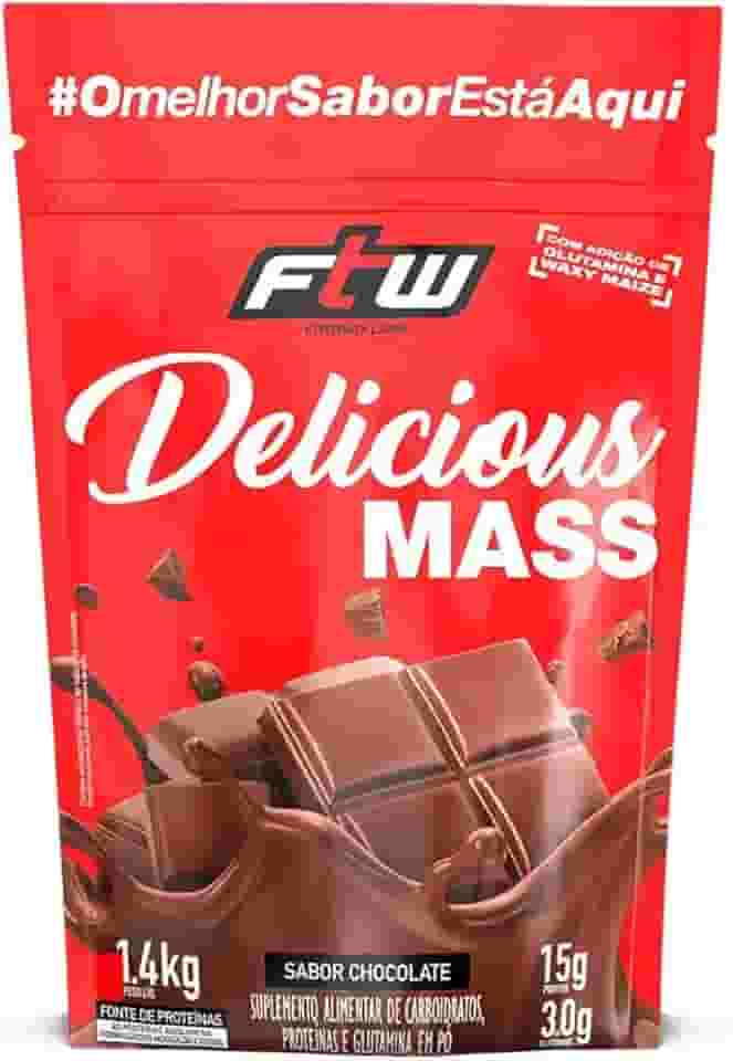 Massa Ganho de Peso Hipercalórico Delicious Mass 1.4KG - FTW (Chocolate)