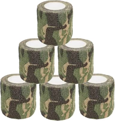 Kit 5 Bandagem Elástica Auto Adesiva 5cm x 4,5m - Faixa Atadura Pet Tatuagem Academia Cor Camuflado
