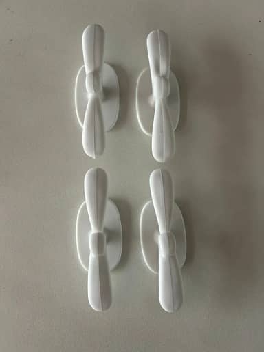 Enrolador De Cabos E Fios Para Mesas E Paredes Suporte Organizador De Cabos Kit 4 Suportes Brancos