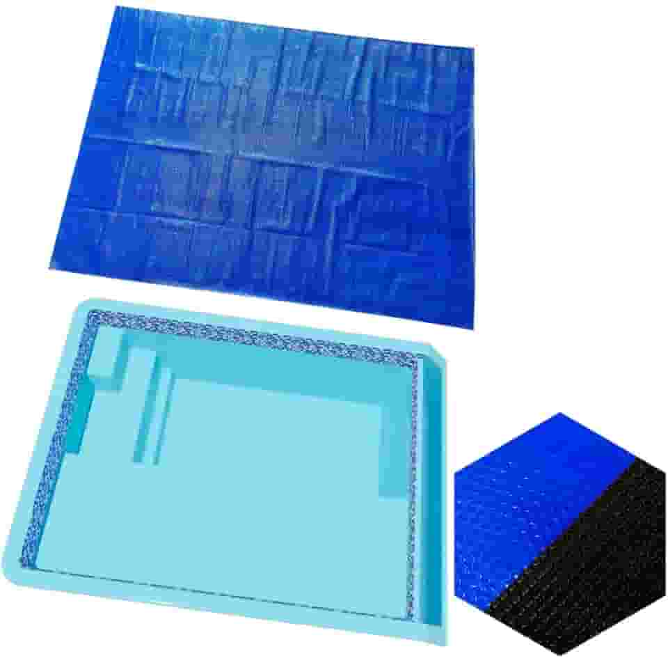 Capa Lona Térmica Para Piscina Nassau Splash Igui 4 X 3m 300 Micras Preta E Azul