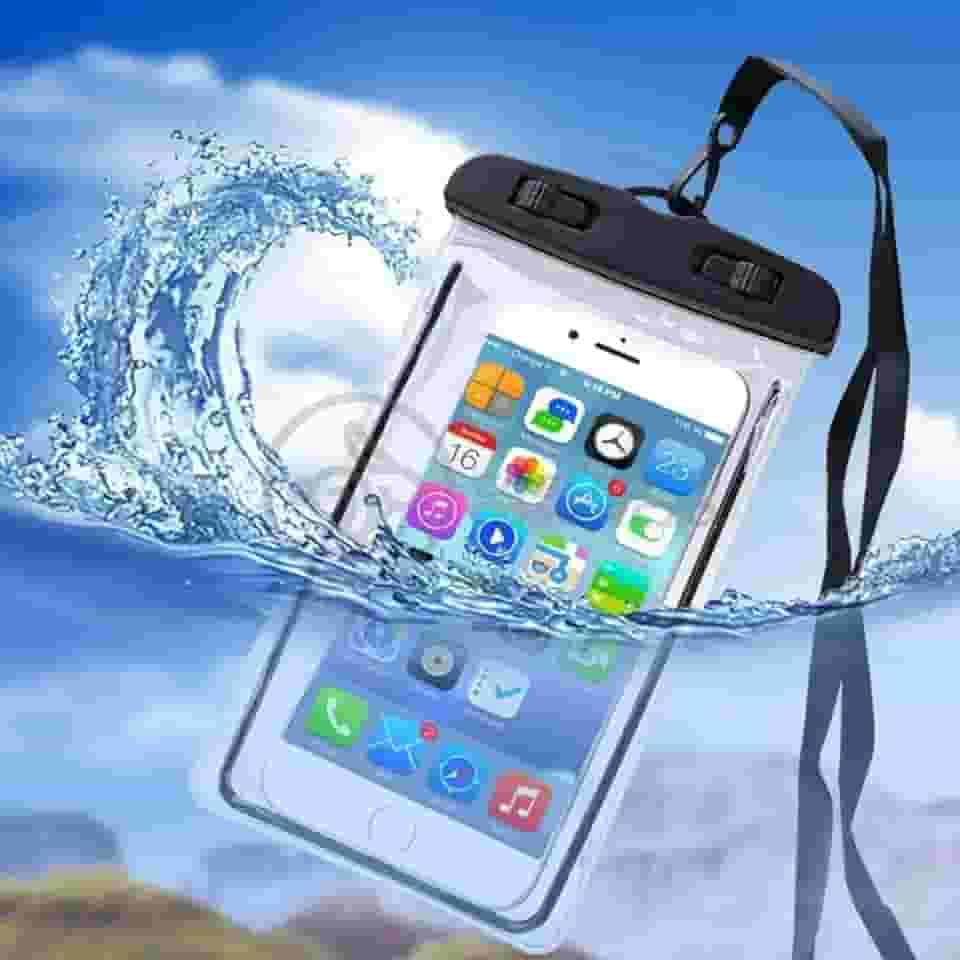 Kit 3 Capas à Prova D'água para Celular Universal até 6.5 Polegadas - Proteção Completa para Viagens e Atividades ao Ar Livre (Preto, Branca e Azul)