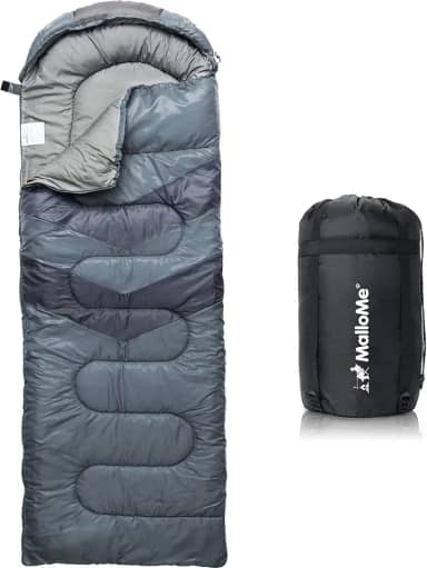 MalloMe Sacos de dormir para adultos e crianças - Saco de dormir ultraleve para caminhadas, clima frio e quente - leve e compacto, verão e inverno - meninas meninos 1 e casal 2 pessoas