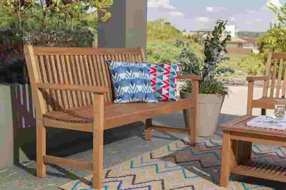 Banco para Jardim 3 Lugares em Madeira Recanto Meu Móvel de Madeira - Jatobá