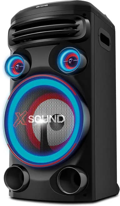 Torre de Som AIWA T1W-01B 1500W 1Woofer10" BT RGB USB FM DJ