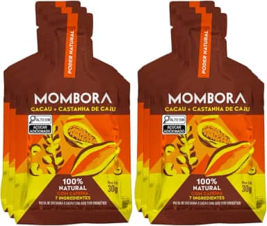 Pack 6 Sachês Carboidrato em Gel Mombora (30g, Açai Juçara e maracujá)