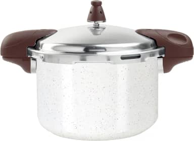 Brinox - Panela de Pressão 5,4L Antiaderente Ceramic Life Pressure com Fundo de Indução - Vanilla