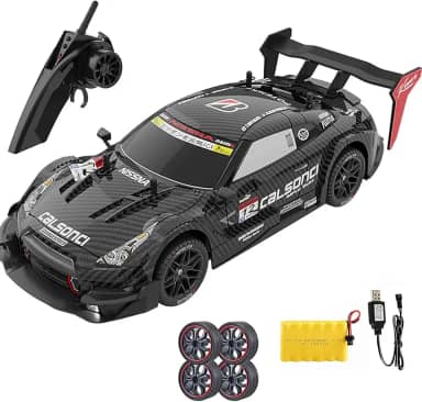 Carro de Drift com Controle Remoto, Carro de Corrida RC em Escala 1/14, Carro RC de Drift de Alta Velocidade 2.4G 4WD, Acelerador Proporcional 30KM/H com Pneus de Drift Substituíveis