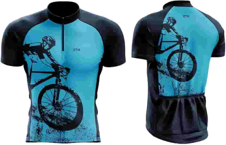 Camisa De Ciclismo Roupa Para Ciclismo Bike Mtb Masculino Grande Com Bolso e Zíper Proteção solar Uv