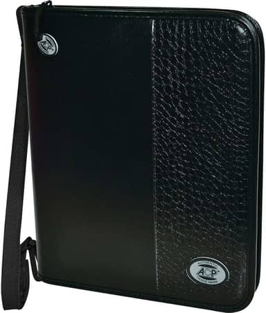 Fichário com Zipper e Alça, Completo, Croco Black, ACP