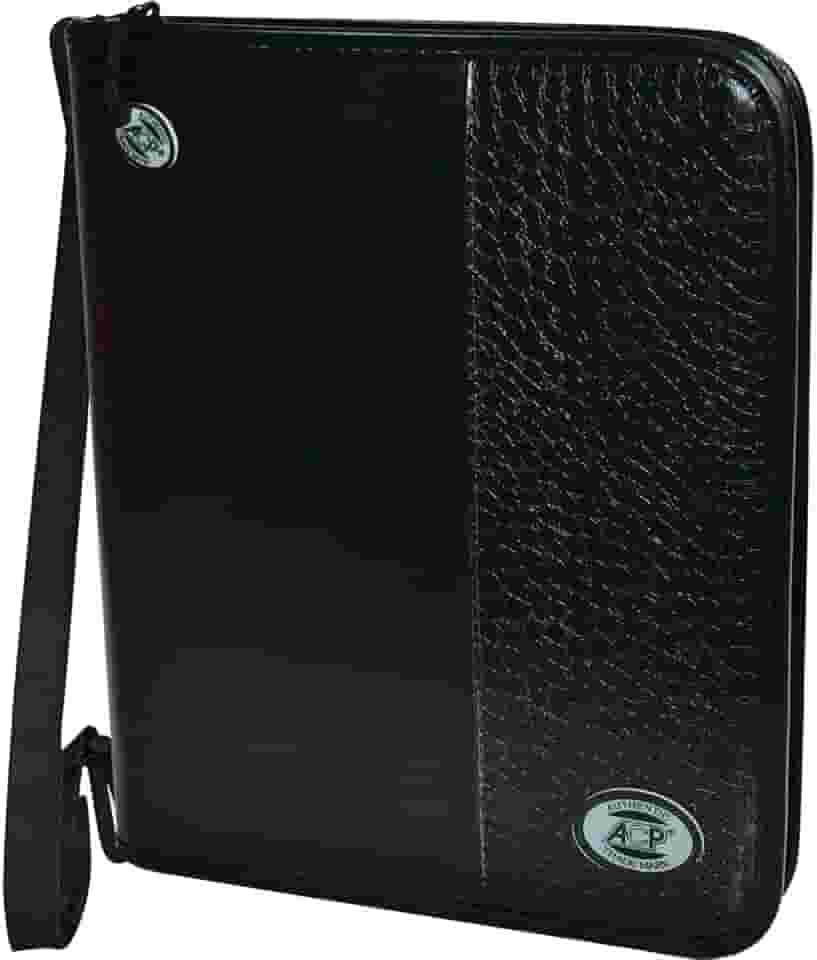 Fichário com Zipper e Alça, Completo, Croco Black, ACP