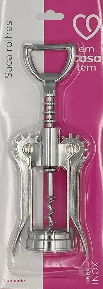 SACA-ROLHAS REFORCADO EM ACO INOX 17CM - CM36