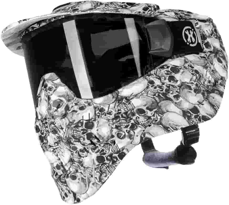 HK Army Máscara de Paintball Airsoft Hstl Goggle com Lente Térmica Antiembaçante (Lente Caveira/Fumaça)