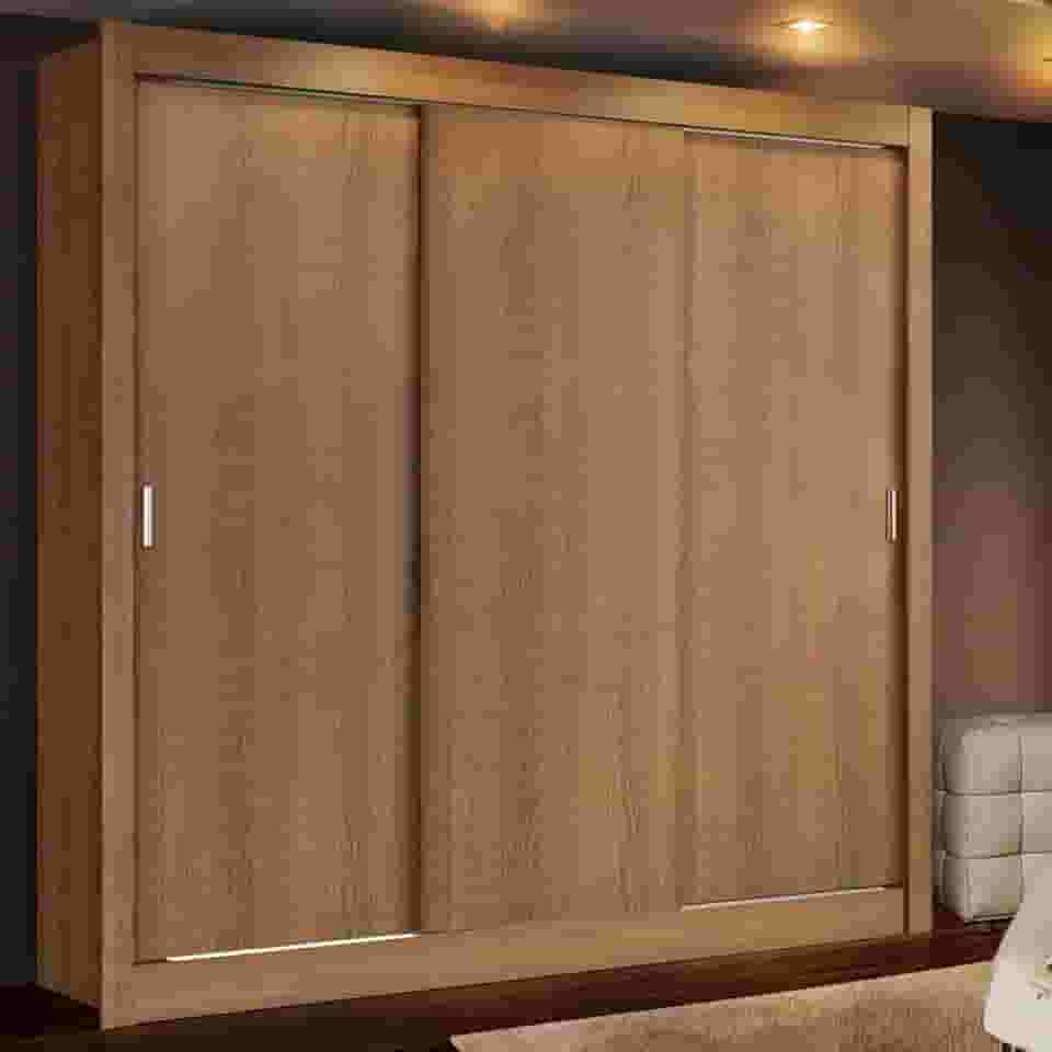 Guarda Roupa Casal Madesa Mônaco 3 Portas de Correr - Rustic