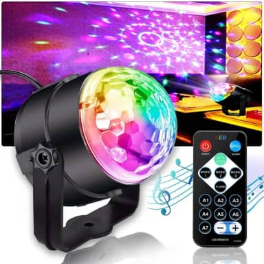 Genérico Mini Globo Jogo de Luz Giratorio Festa Balada Dj Led Rgb Luzes Coloridas Baladinha Aniversário