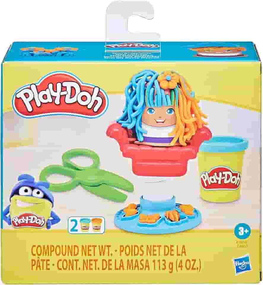 Play-Doh Massinha de Modelar Infantil, Mini Kit Corte Maluco - conjunto de massinha com acessórios e 2 potes de massinha colorida, presente de Natal criativo para crianças a partir de 3 anos