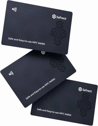 Safnect Carteira NFC Crypto Hardware – Backup sem sementes de 3 cartões, armazenamento frio para BTC Bitcoin, ETH Ethereum, Solana e mais de 2.000 moedas, sem necessidade de frase de recuperação