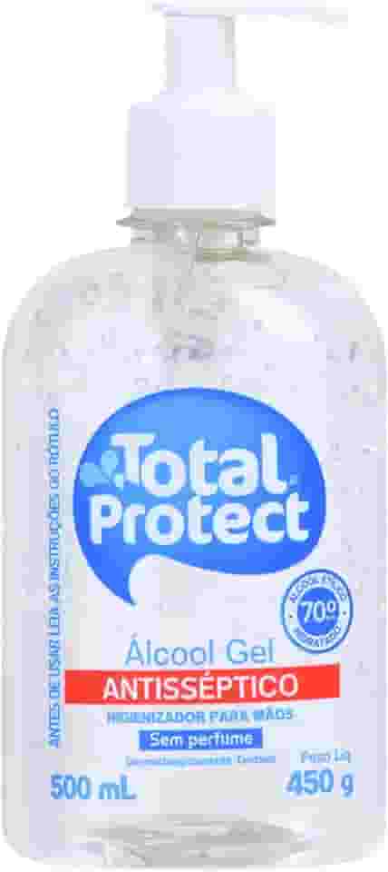 Total Protect Álcool Em Gel Para As Mãos Mata 99 9% Dos Germes E Bactérias 500Ml