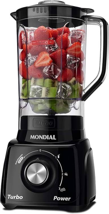 MONDIAL Liquidificador Turbo Power, Preto, 550W, 220V - L-99 FB