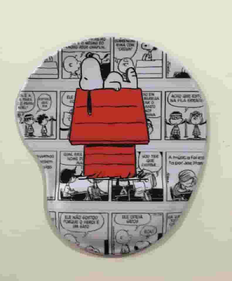 Mouse Pad Ergonômico Gota - Snoopy Jornal