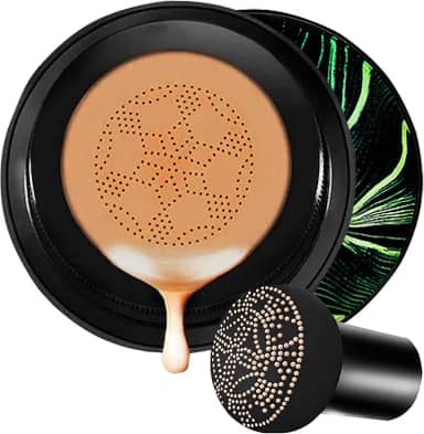 Base Moisture Cushion Cc Cream Para Pele Madura - Corretivo Impecável Bb Cream Com Esponja De Cogumelo, Almofada De Ar À Prova D'Água De Longa Duração, Maquiagem Natural De Mel E Pinho, Tom