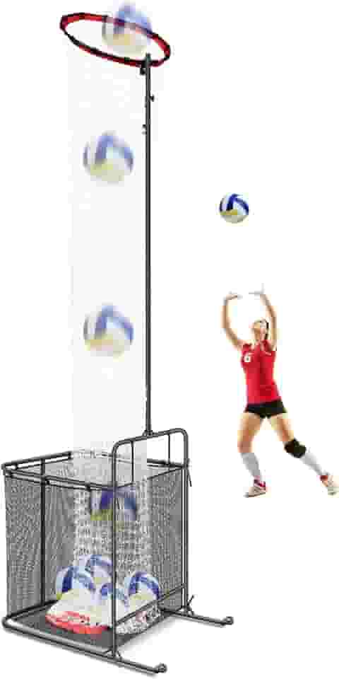 Rede de Vôlei com Altura Ajustável, Rede de Treinamento de Vôlei Doméstica com Rodas e Bolsa de Coleção, Equipamento de Treinamento de Vôlei para Treinamento Interno